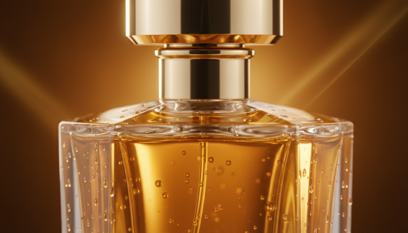 Close-up of a perfume bottle